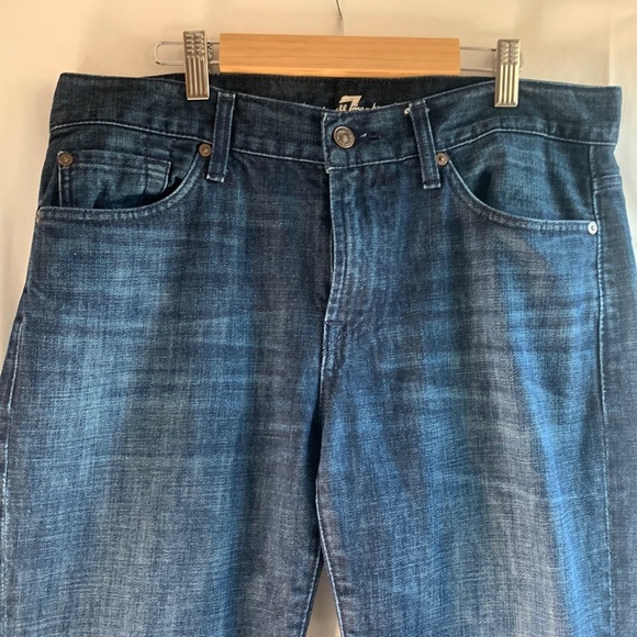 7 For All Mankind Slimmy Darkwash Men’s Jeans size 32 - Picture 2 of 16